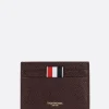 Piccola Pelletteria>THOM BROWNE porta carte in pelle pebble grain Rosso