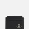 Piccola Pelletteria>VIVIENNE WESTWOOD porta carte in pelle saffiano Nero