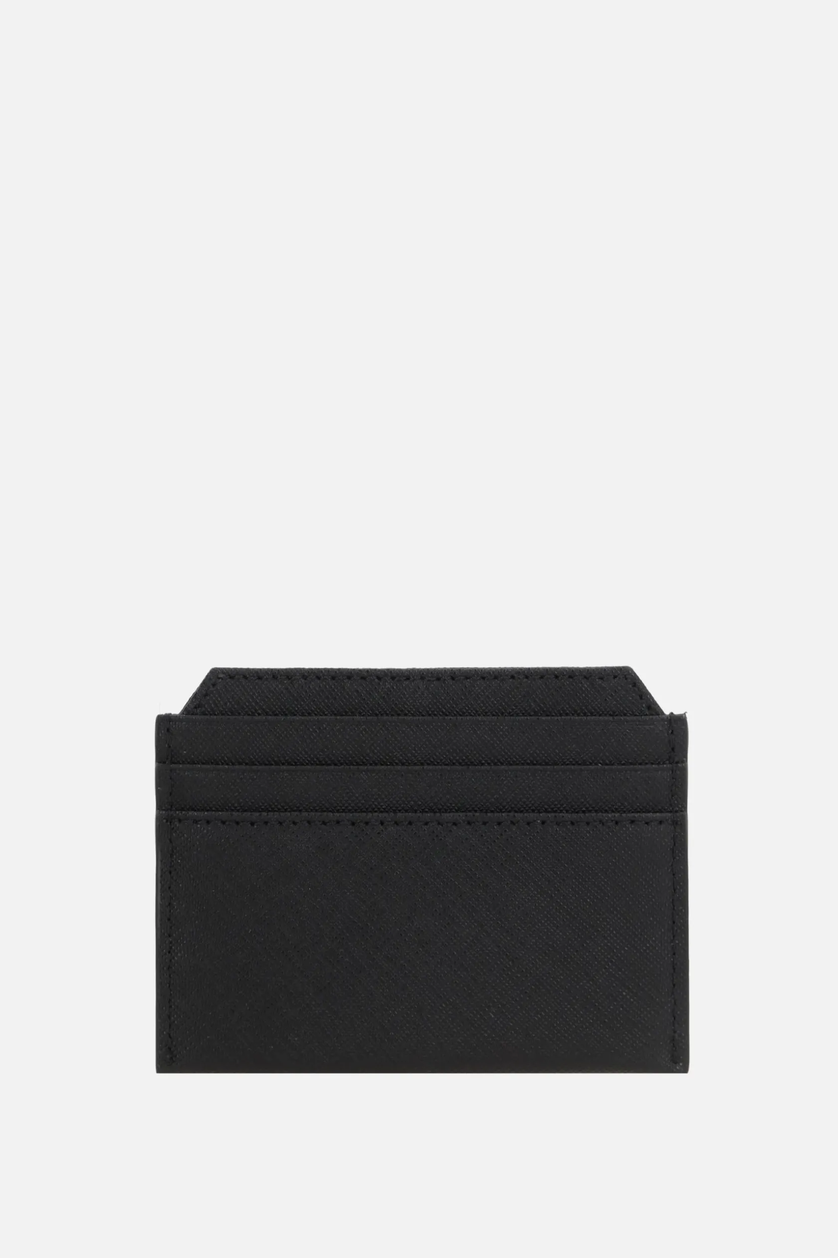 Piccola Pelletteria>VIVIENNE WESTWOOD porta carte in pelle saffiano Nero