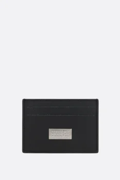 Piccola Pelletteria>MM6 porta carte Numeric in pelle martellata Nero