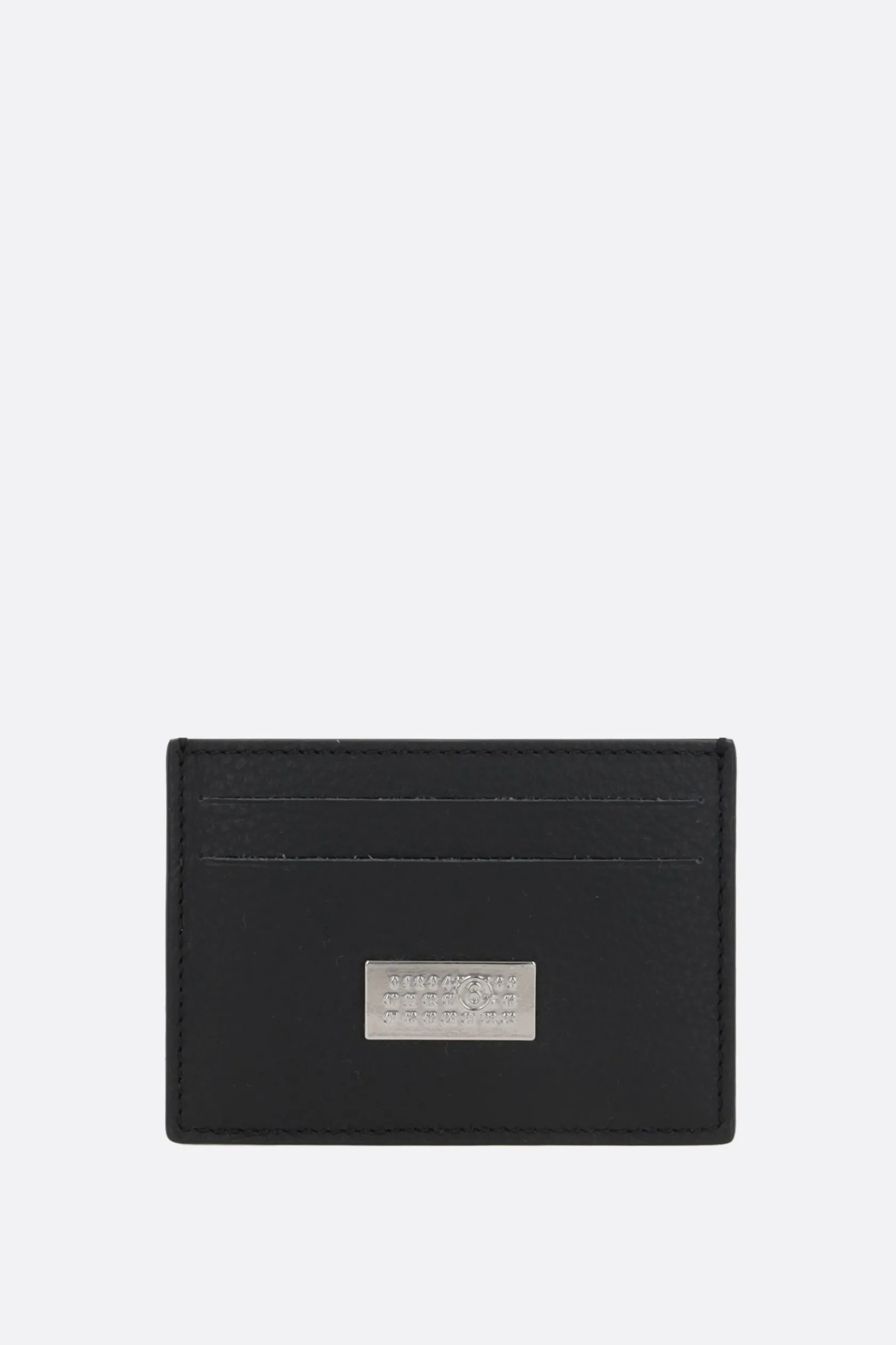 Piccola Pelletteria>MM6 porta carte Numeric in pelle martellata Nero