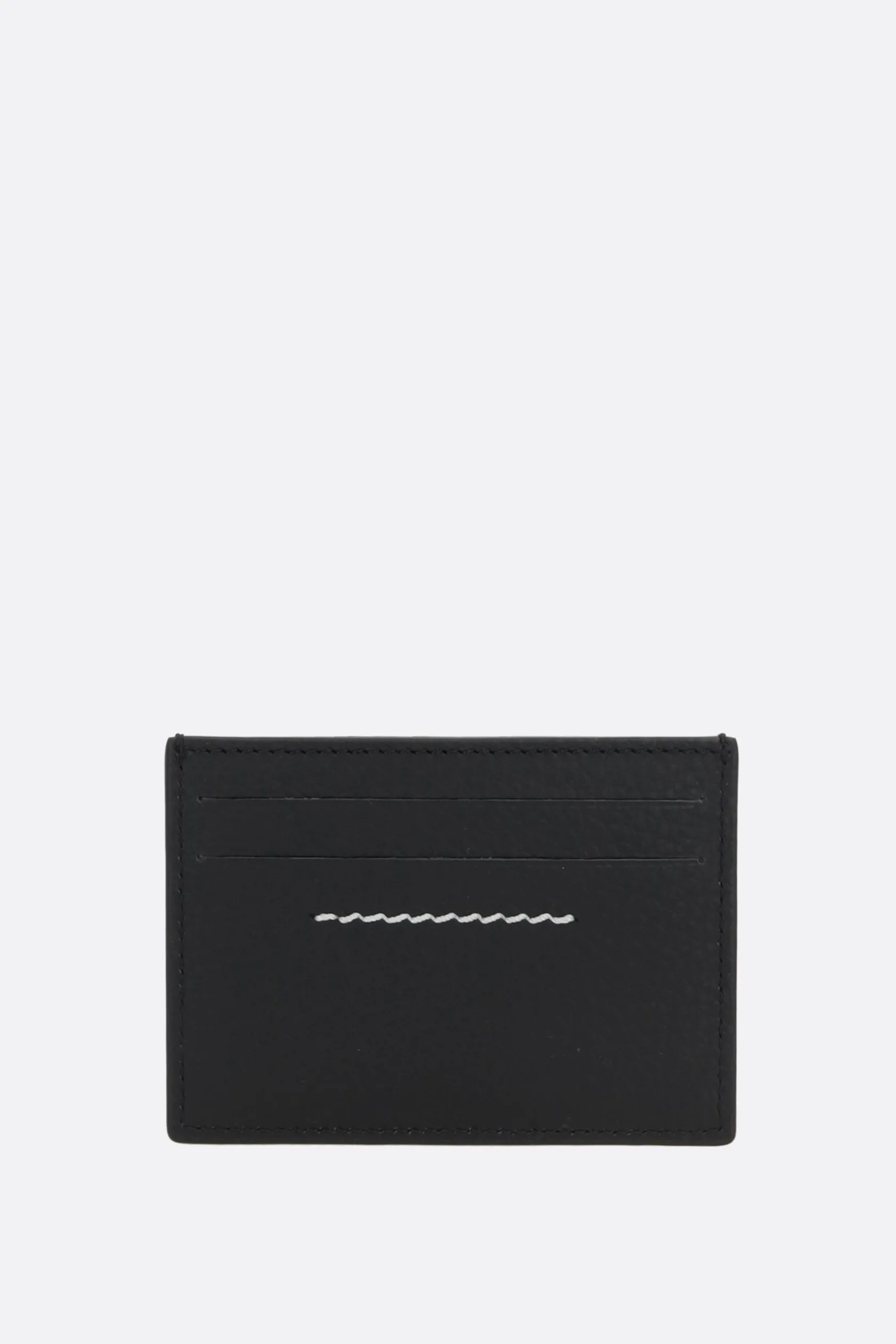 Piccola Pelletteria>MM6 porta carte Numeric in pelle martellata Nero
