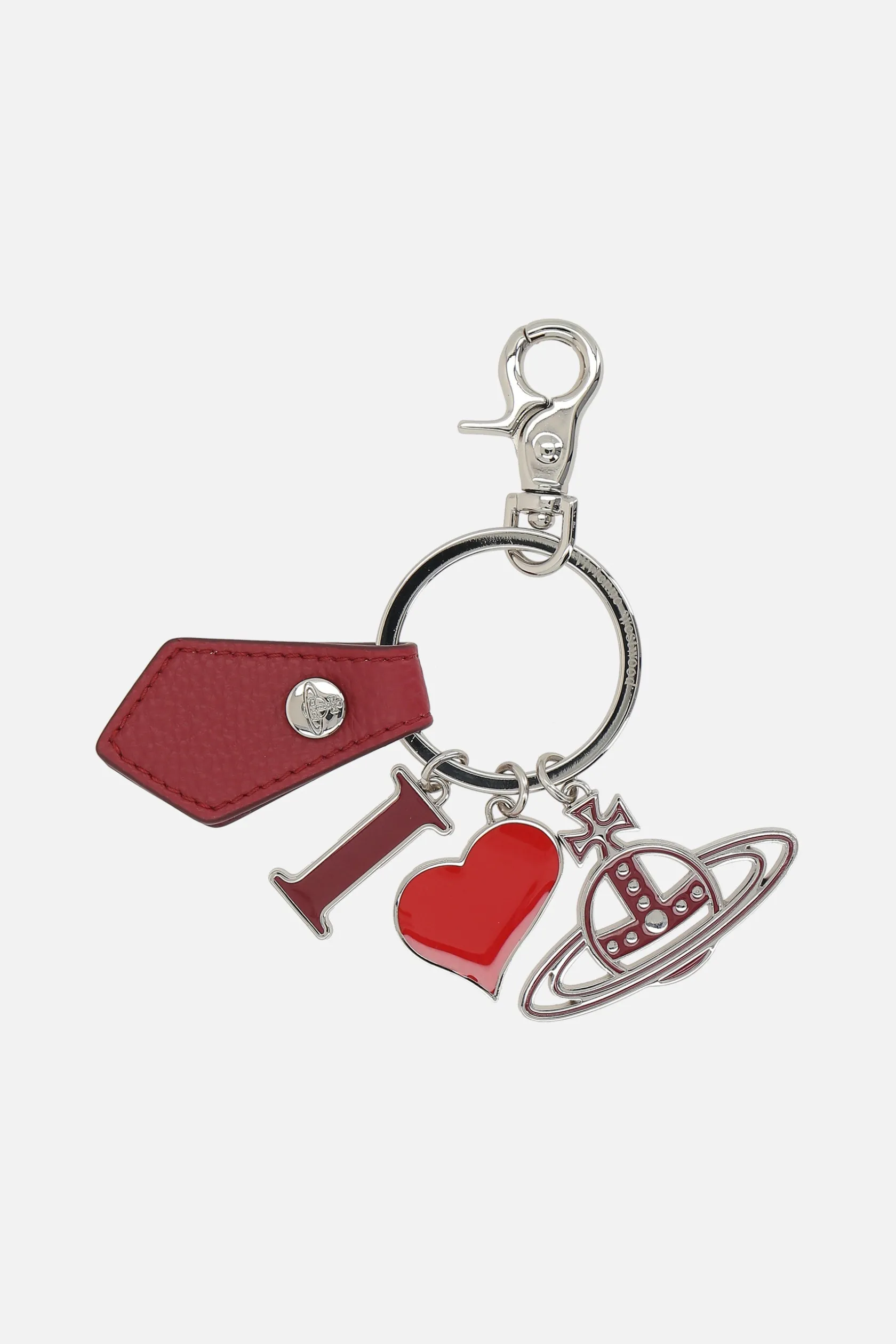 Piccola Pelletteria>VIVIENNE WESTWOOD portachiavi I Love Orb Rosso