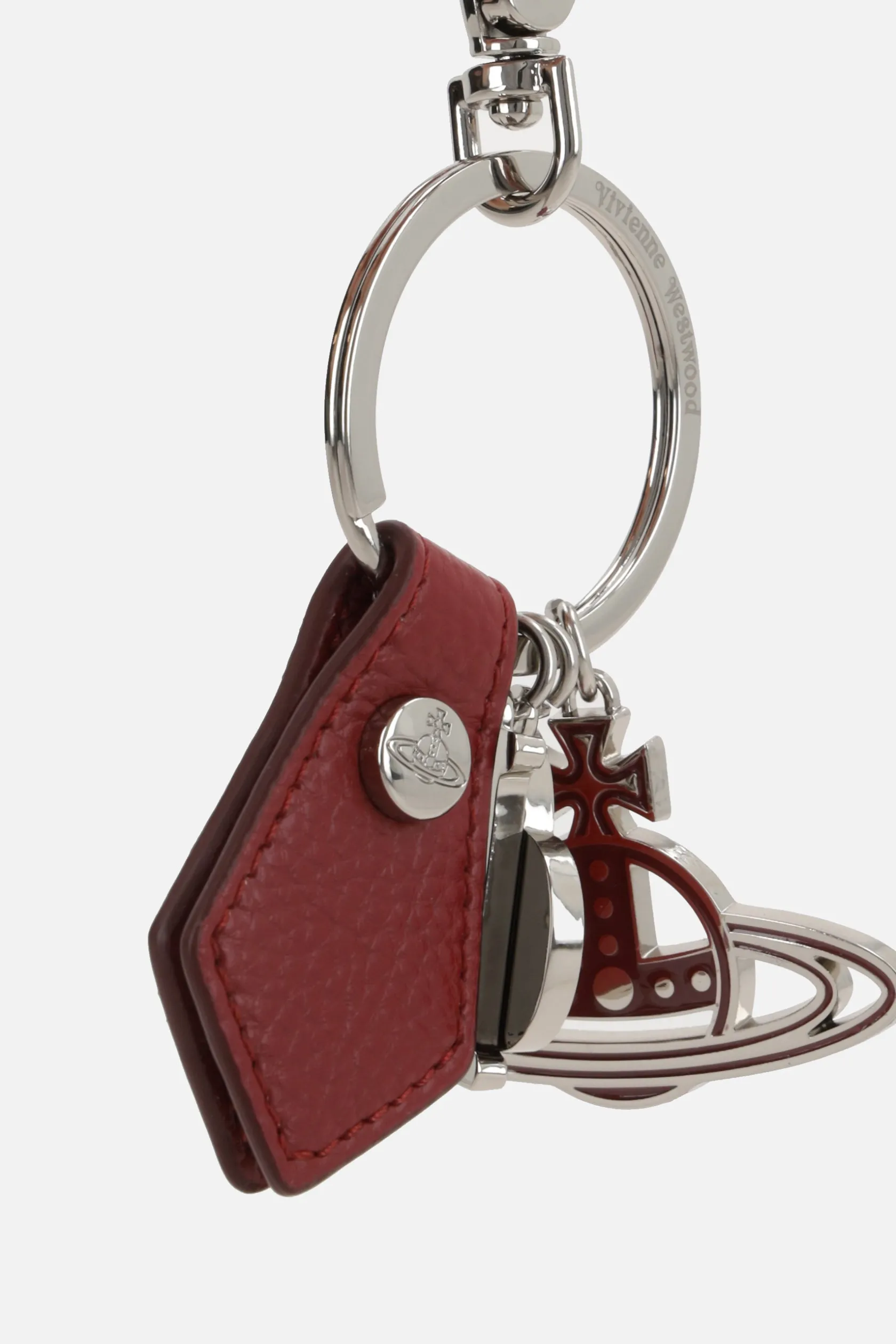 Piccola Pelletteria>VIVIENNE WESTWOOD portachiavi I Love Orb Rosso