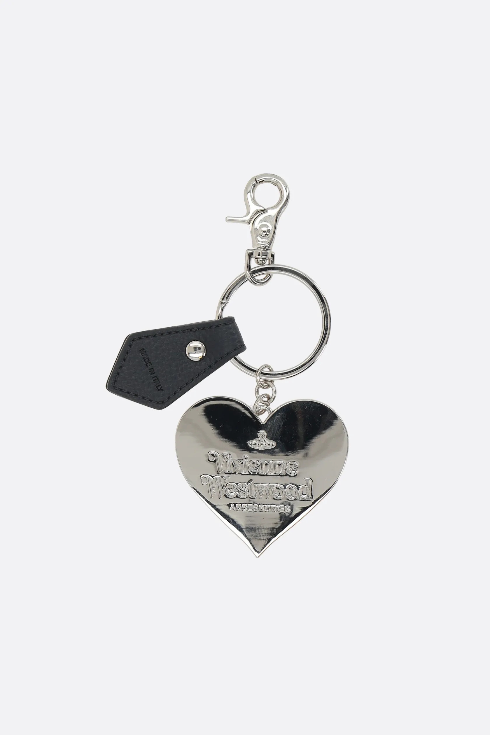 Piccola Pelletteria>VIVIENNE WESTWOOD portachiavi Mirror Heart Orb Nero