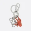 Piccola Pelletteria>LOEWE portachiavi Octopus in ottone Arancione