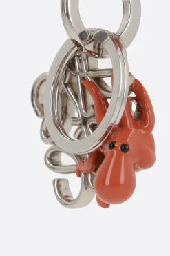 Piccola Pelletteria>LOEWE portachiavi Octopus in ottone Arancione