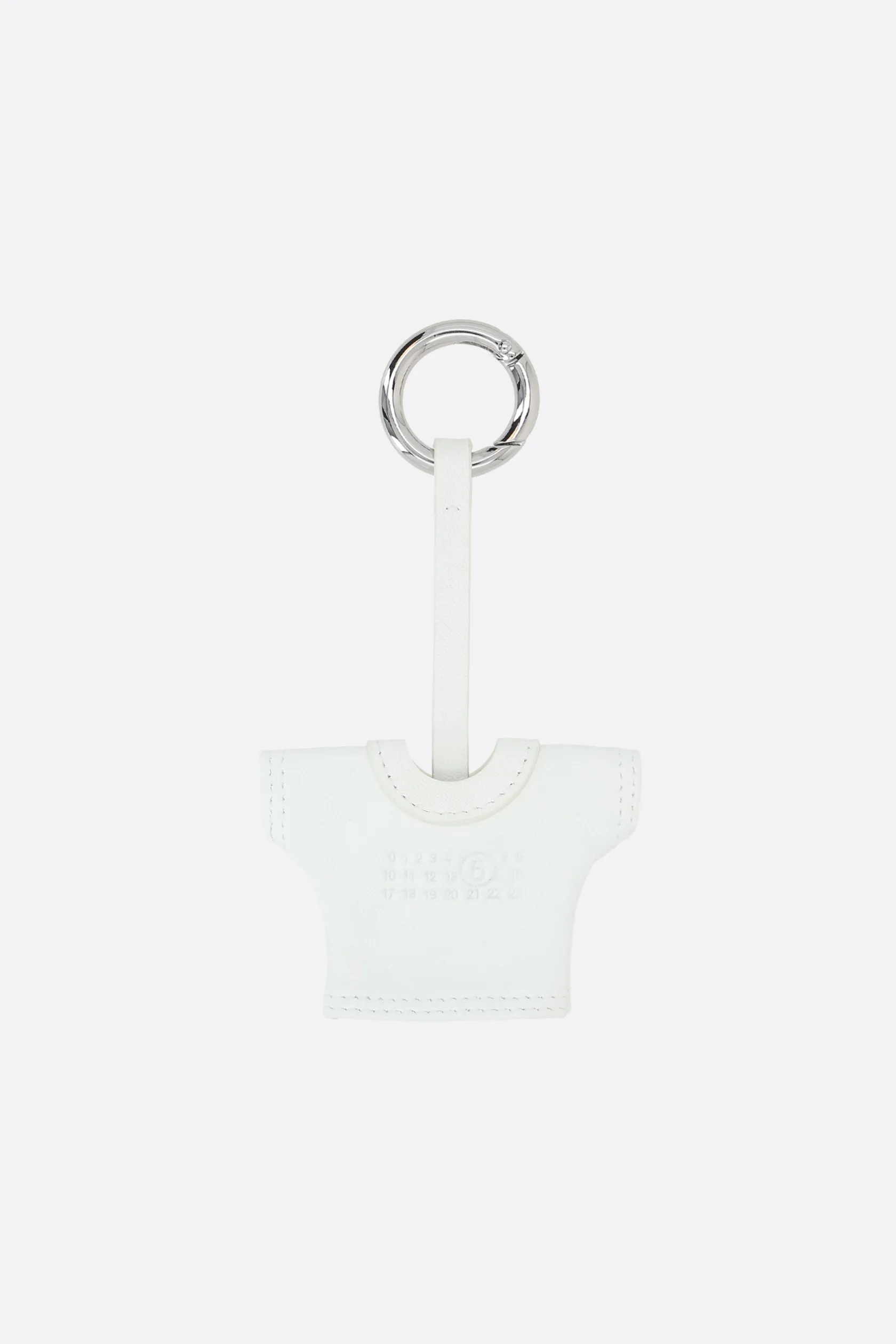 Piccola Pelletteria>MM6 portachiavi T-shirt in nappa Bianco