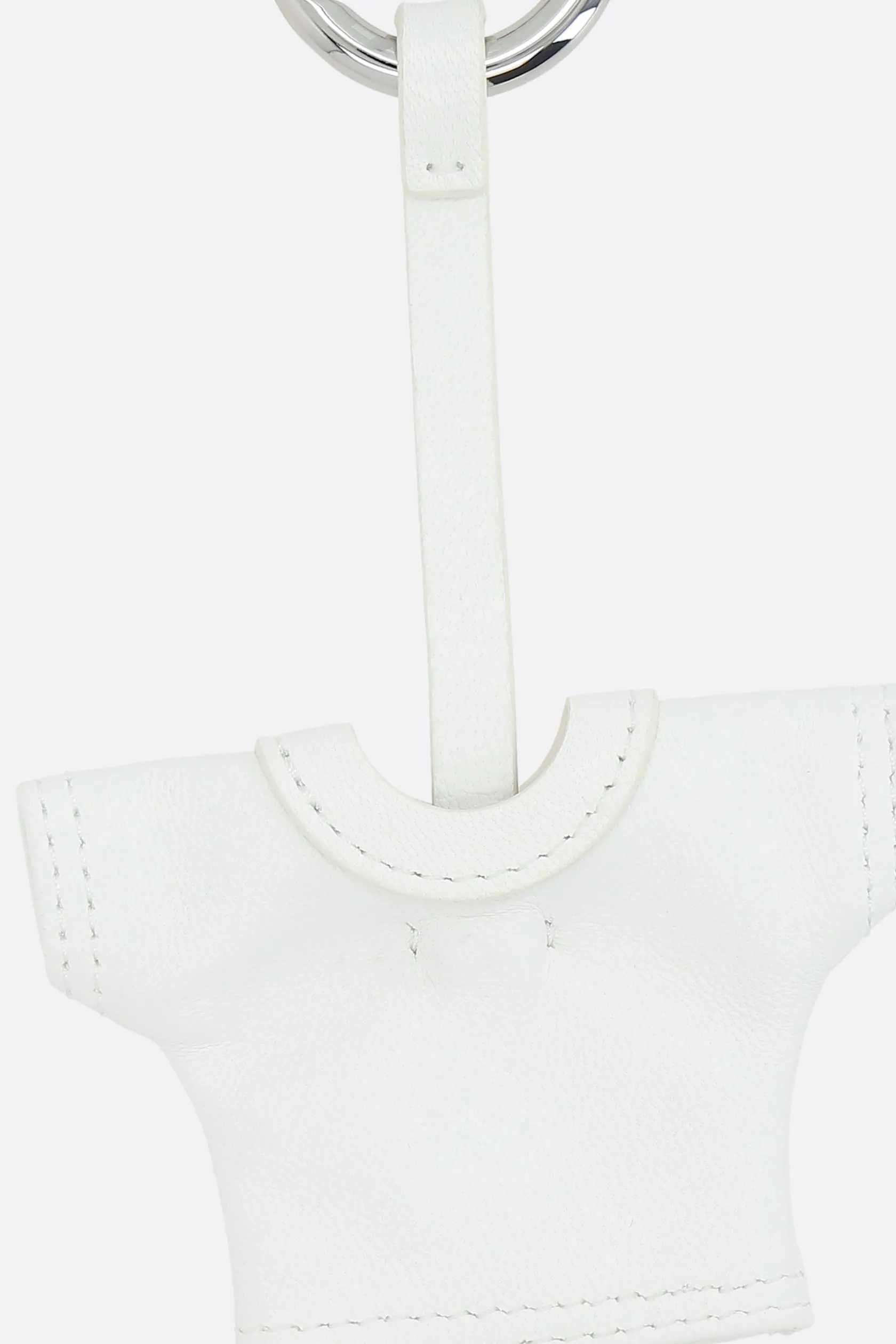 Piccola Pelletteria>MM6 portachiavi T-shirt in nappa Bianco
