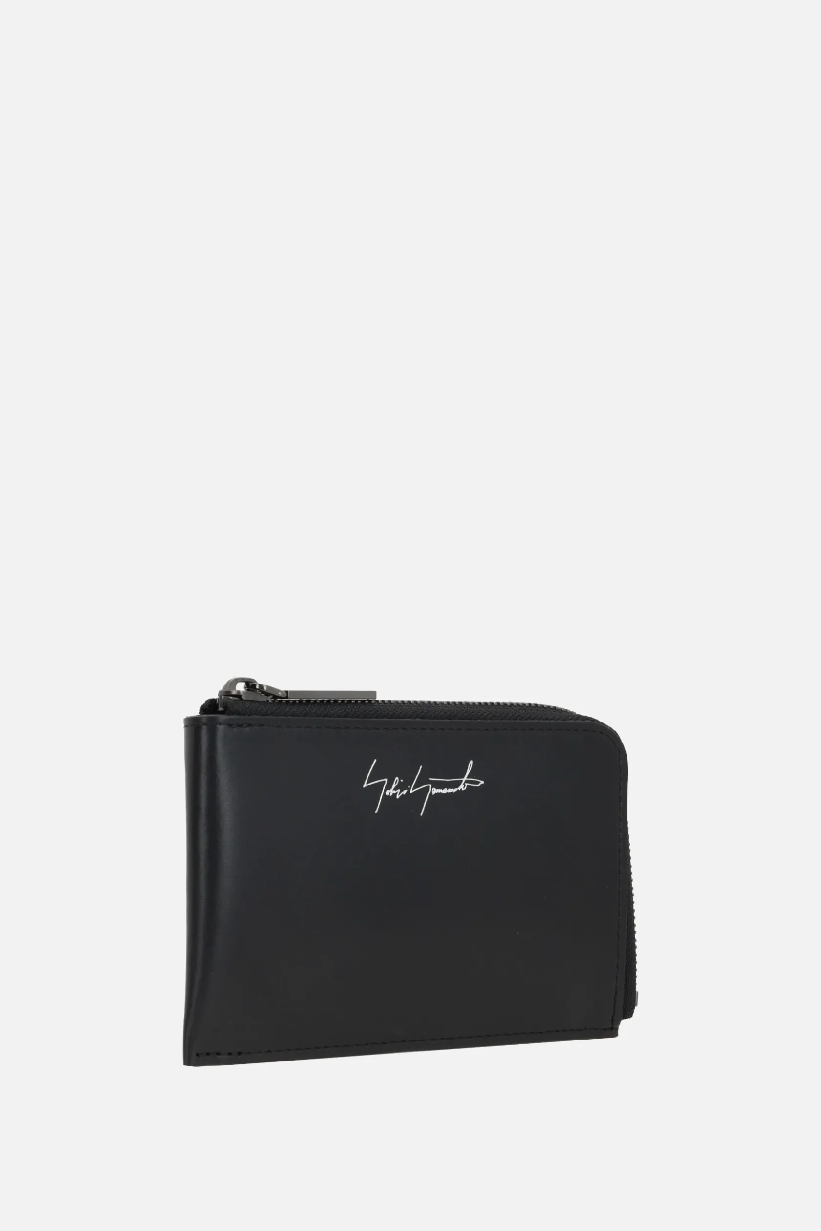 Portafogli>DISCORD YOHJI YAMAMOTO portafogli half-zip in pelle liscia Nero