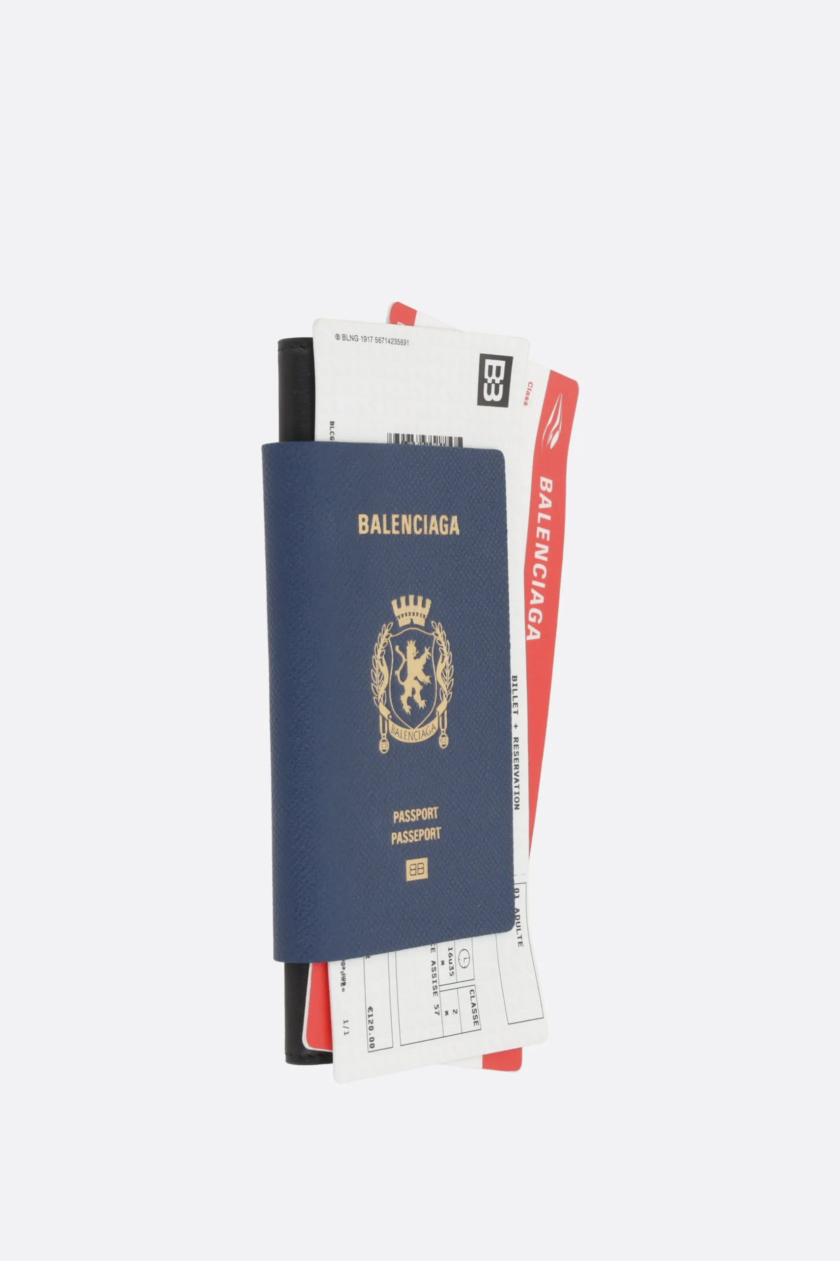 Portafogli>BALENCIAGA portafogli Passport in pelle texturizzata e liscia Multicolor