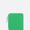 Portafogli>COMME DES GARÇONS WALLET portafogli zip-around small in pelle liscia Verde