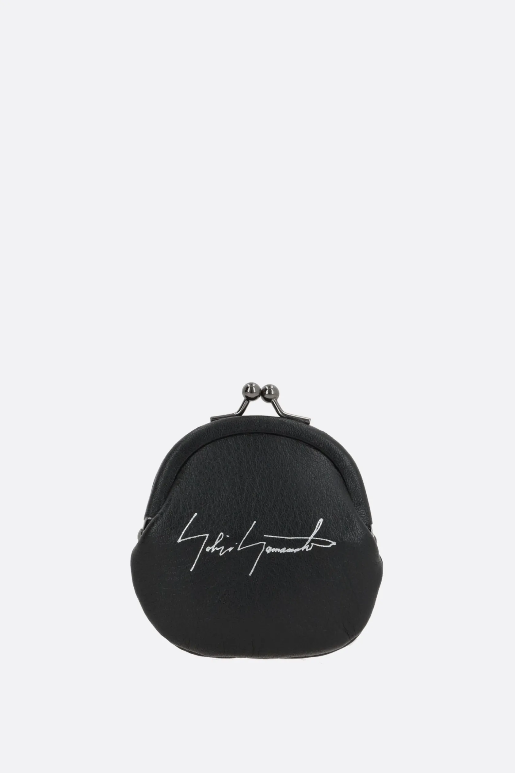 Piccola Pelletteria>DISCORD YOHJI YAMAMOTO portamonete in pelle liscia con catena Nero