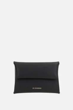Piccola Pelletteria>JIL SANDER portamonete in pelle liscia Nero