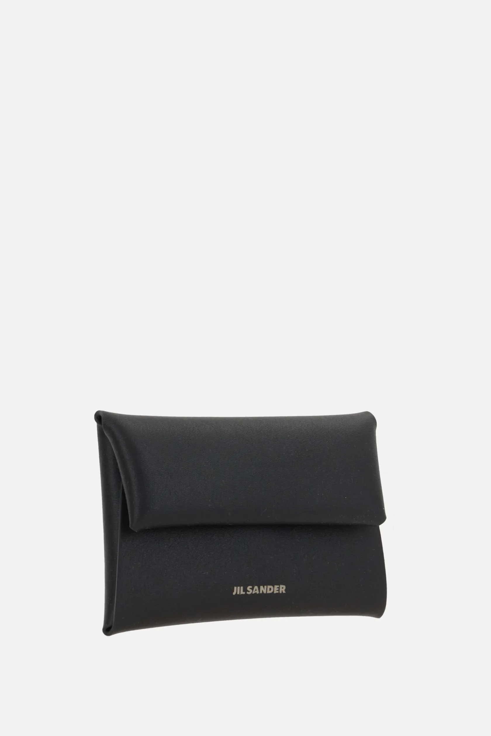 Piccola Pelletteria>JIL SANDER portamonete in pelle liscia Nero