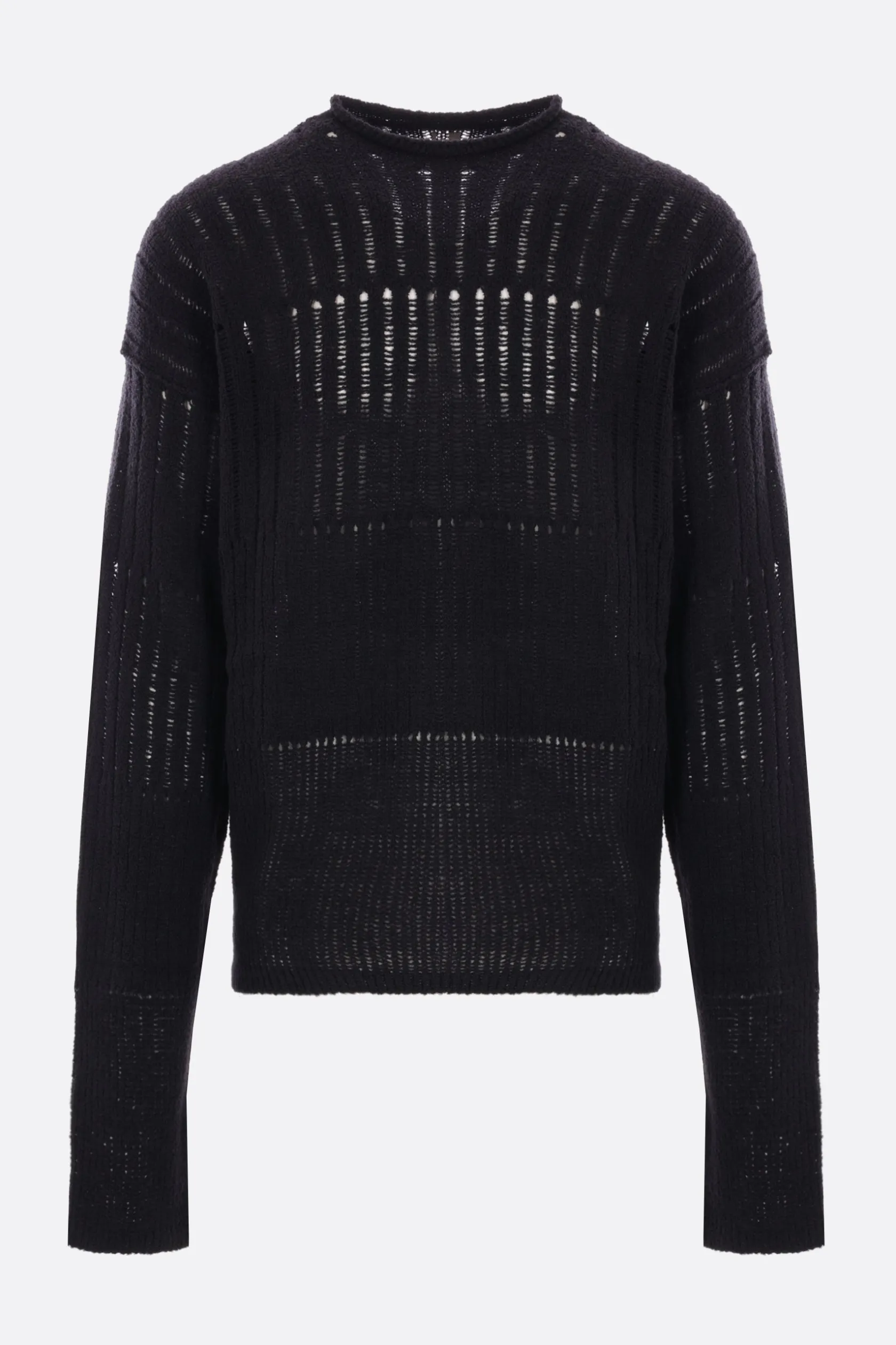Topwear>RICK OWENS pulliover oversize in misto lana Nero