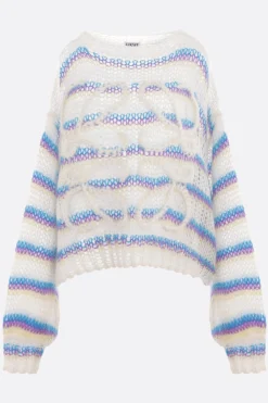 Topwear>LOEWE pullover Anagram in misto mohair Bianco