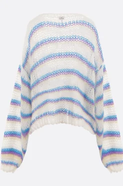 Topwear>LOEWE pullover Anagram in misto mohair Bianco