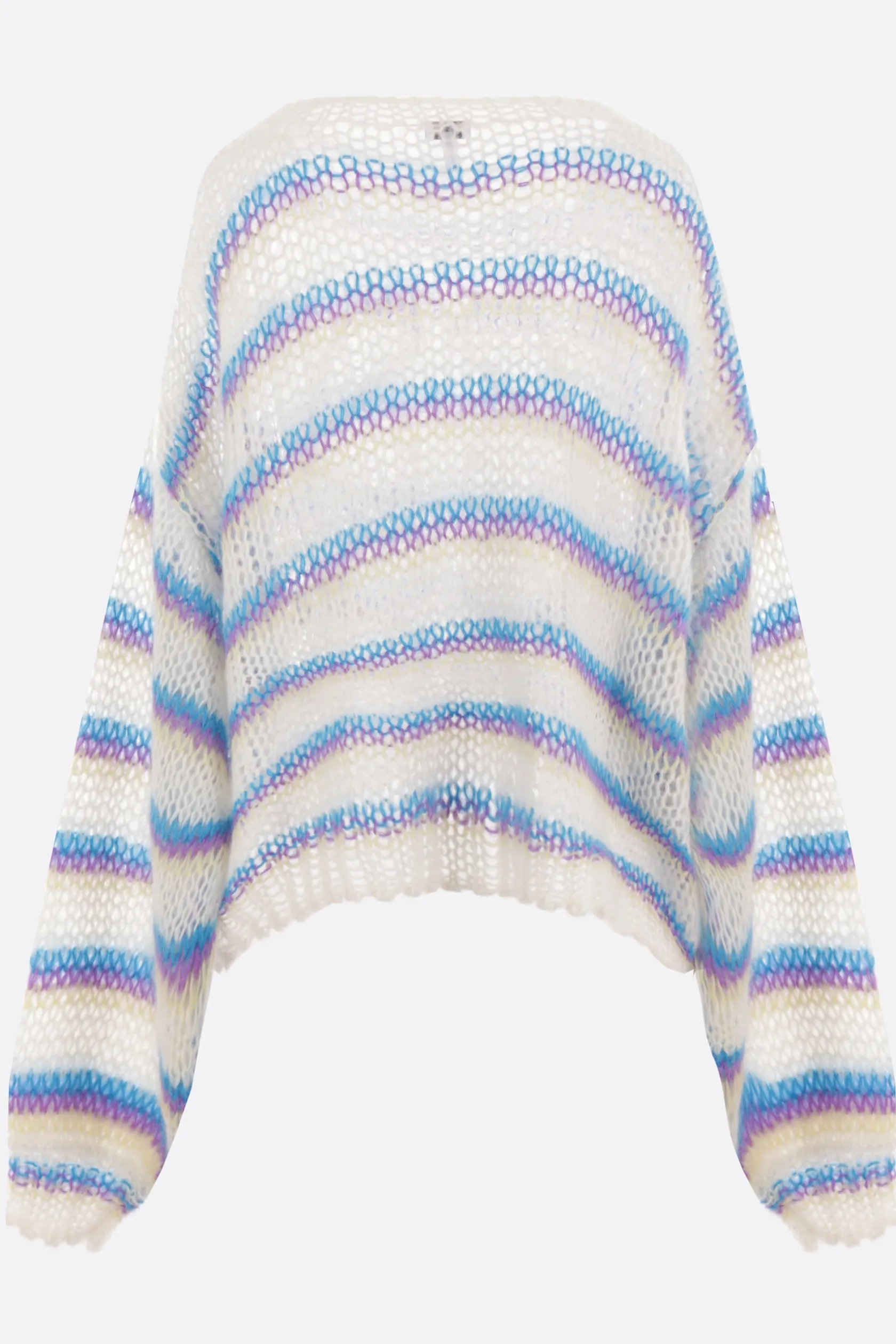 Topwear>LOEWE pullover Anagram in misto mohair Bianco