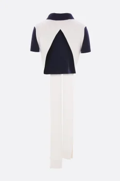 Topwear>LOEWE pullover cropped a polo in misto lana e cashmere Blu