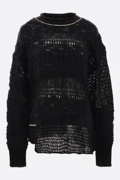 Topwear>Y'S pullover destrutturato in misto lana Nero
