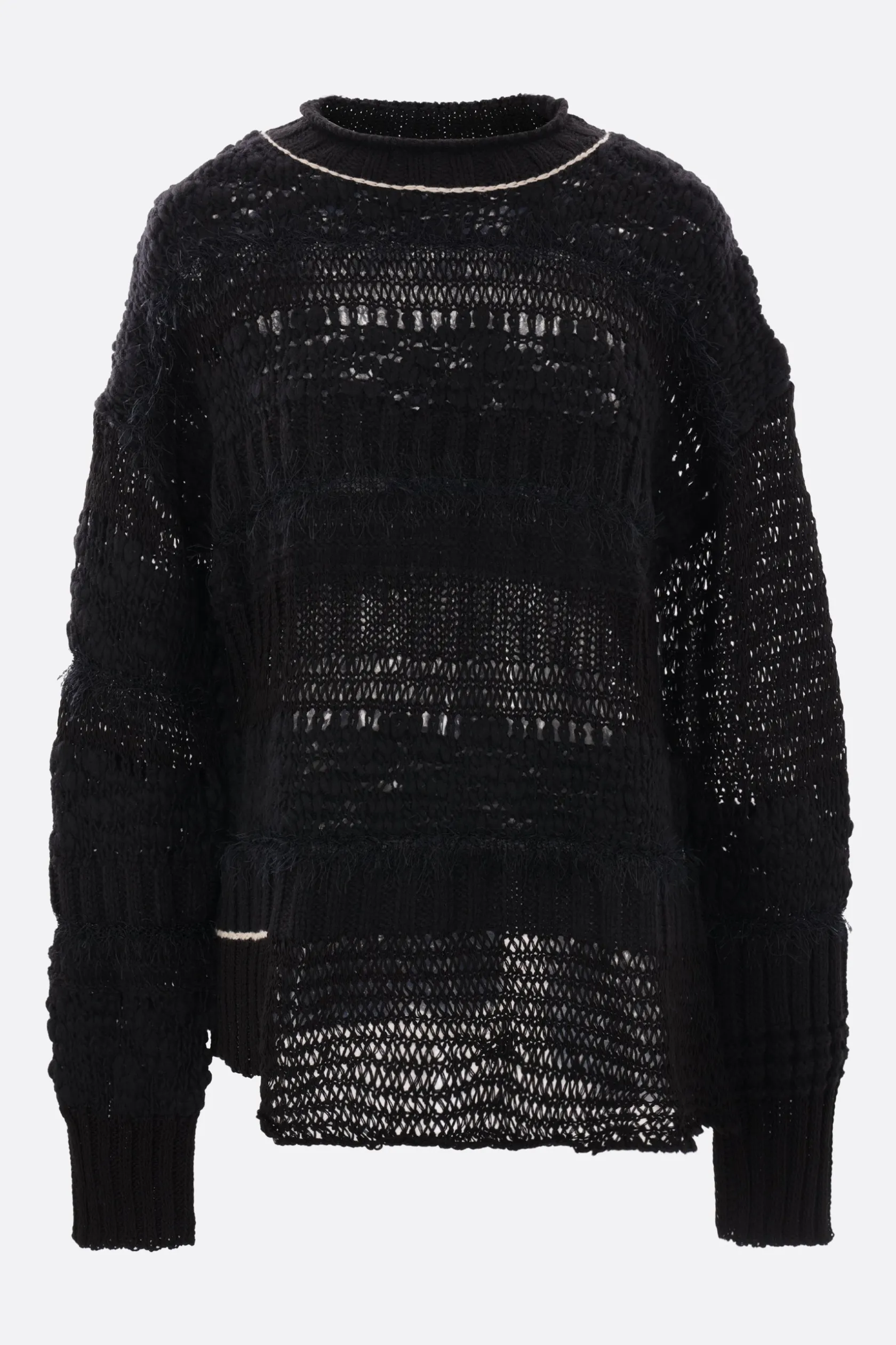 Topwear>Y'S pullover destrutturato in misto lana Nero