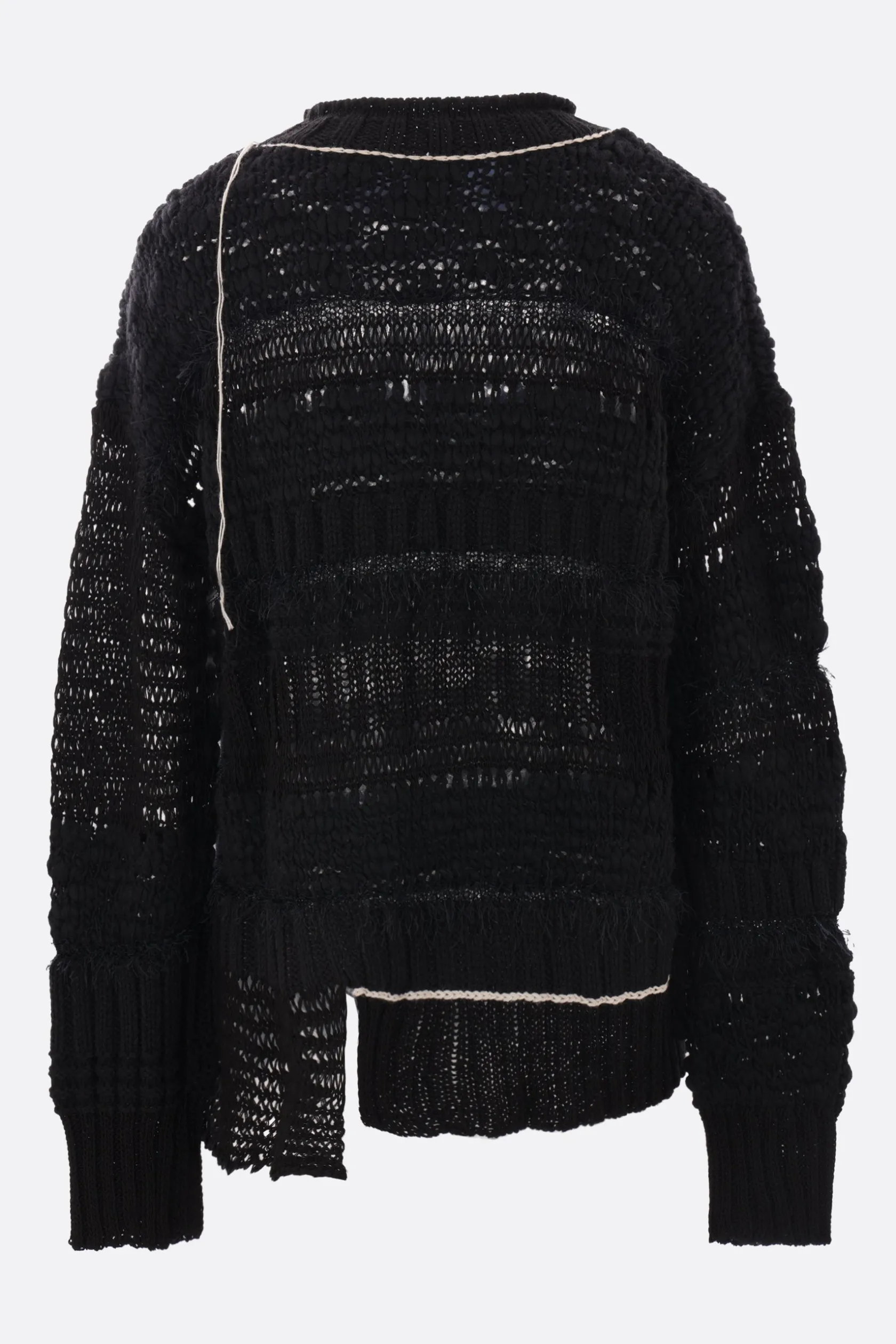 Topwear>Y'S pullover destrutturato in misto lana Nero