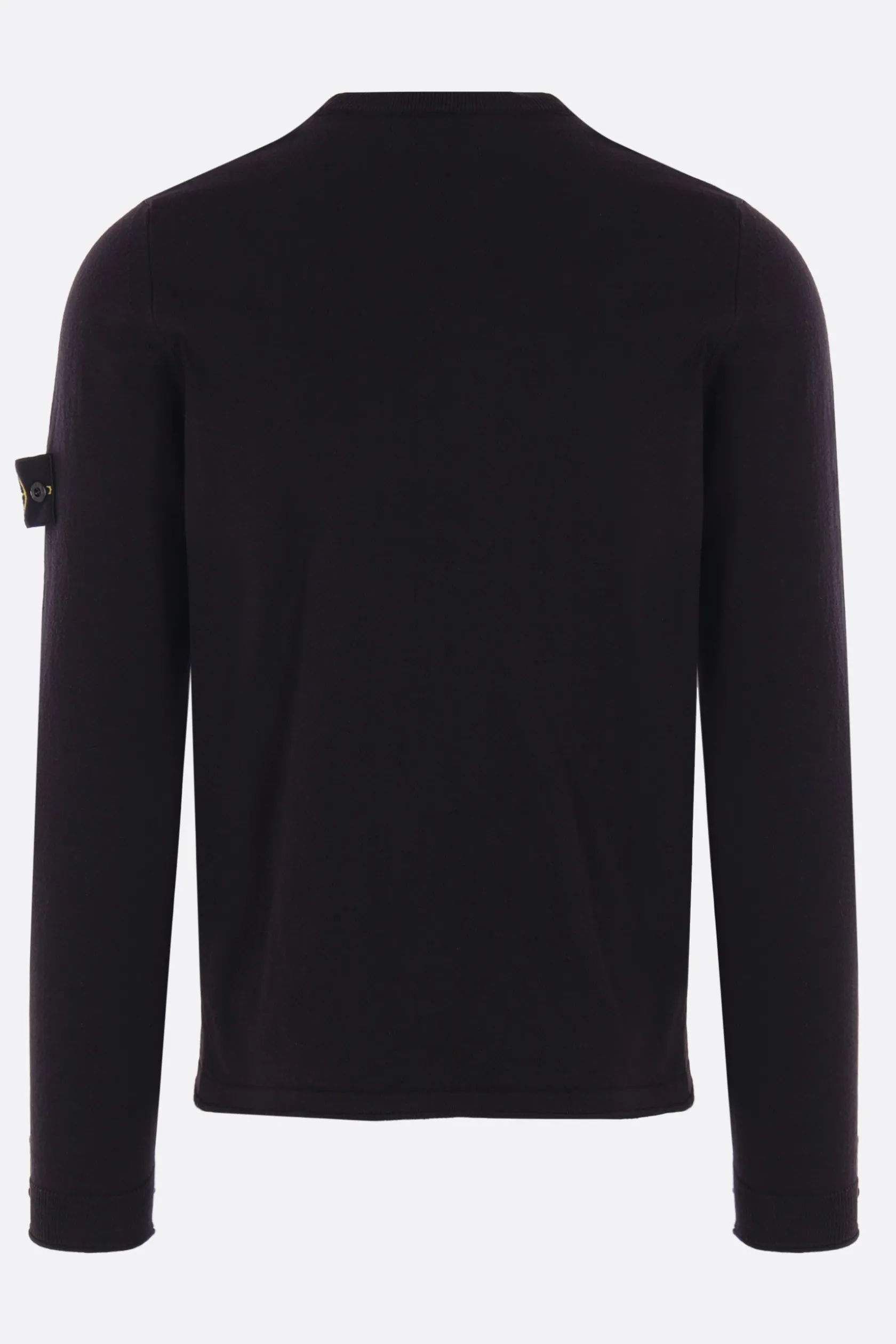 Topwear>STONE ISLAND pullover in cotone con badge logo Blu