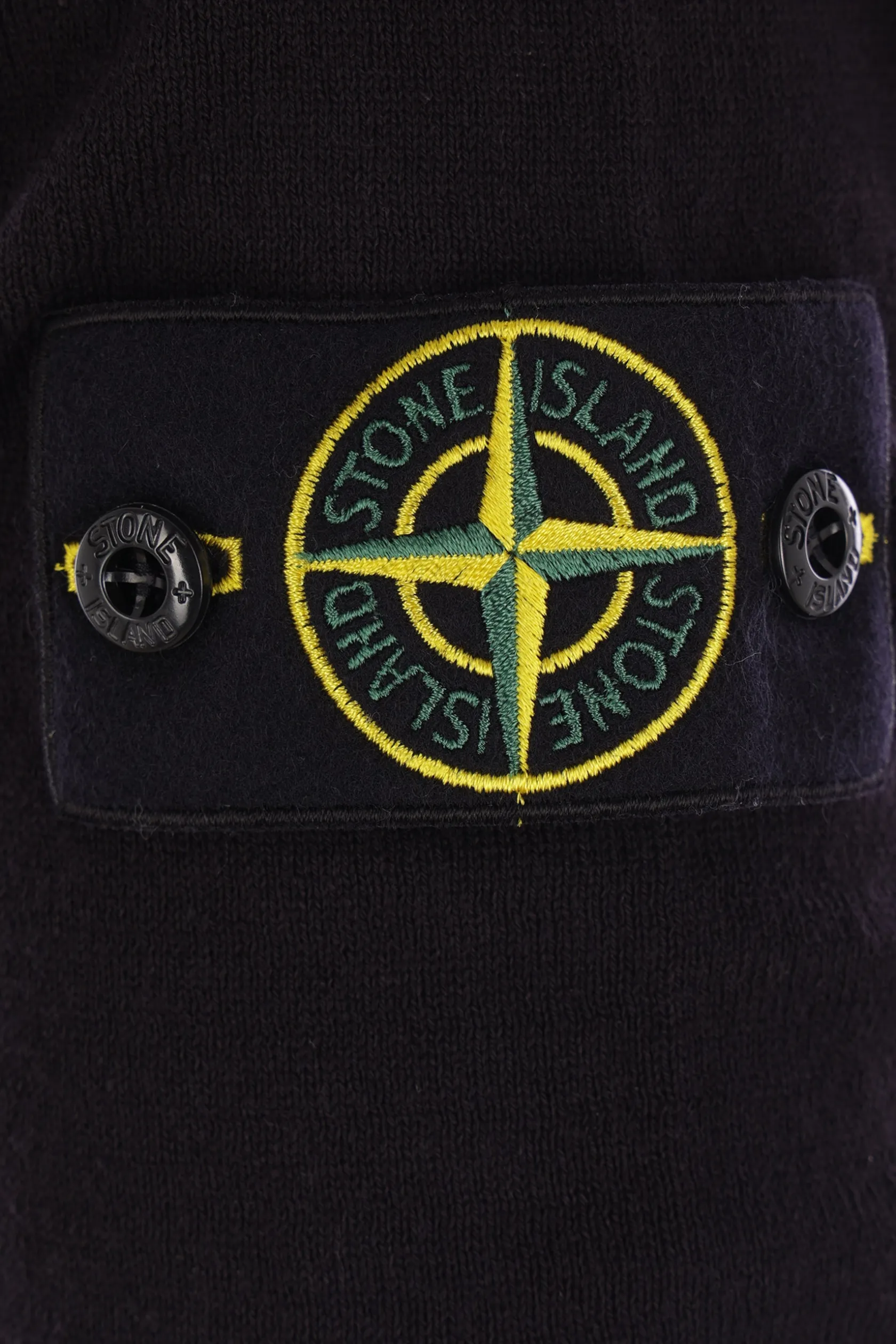 Topwear>STONE ISLAND pullover in cotone con badge logo Blu
