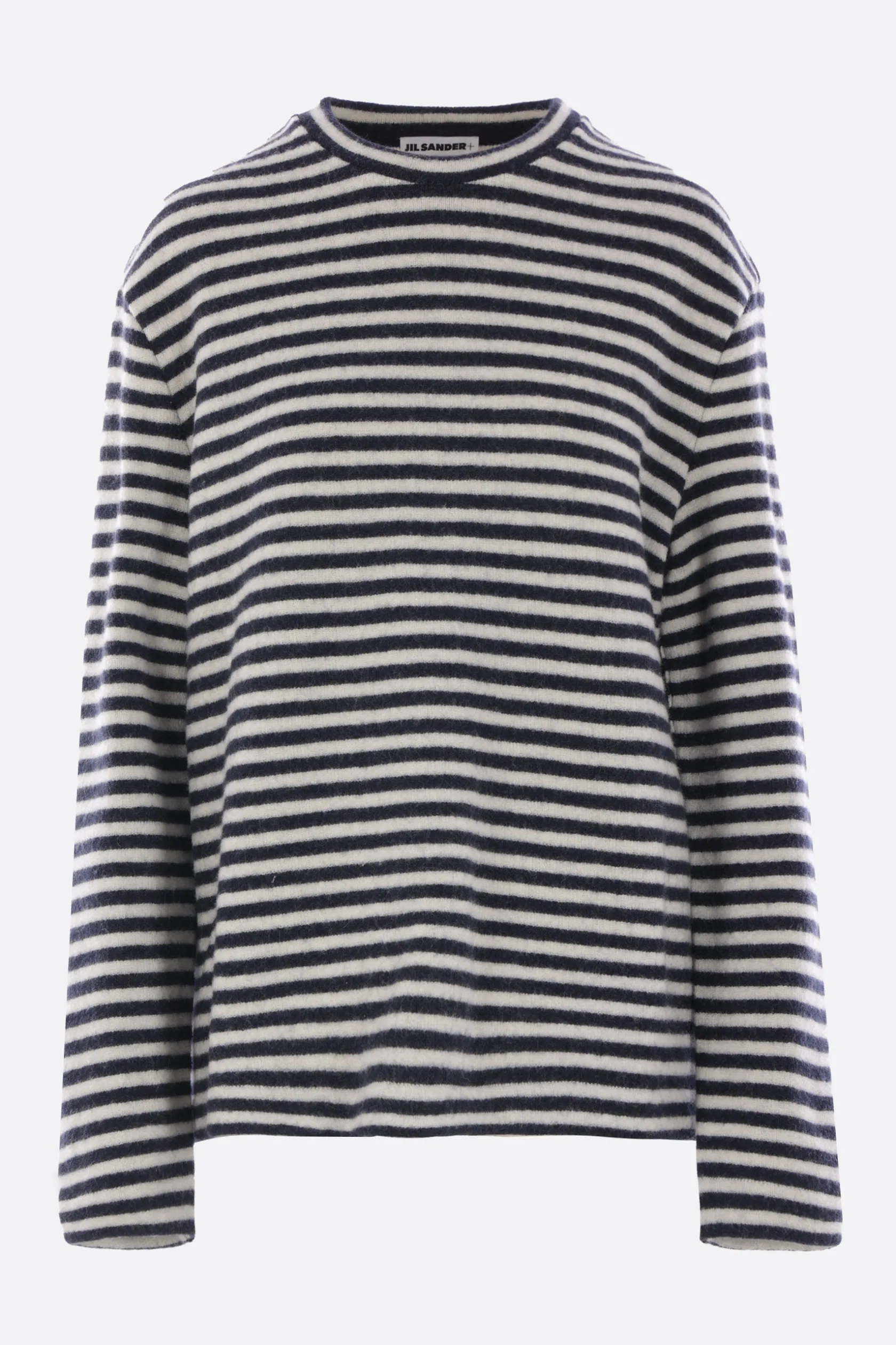 Topwear>JIL SANDER pullover in lana a righe Blu
