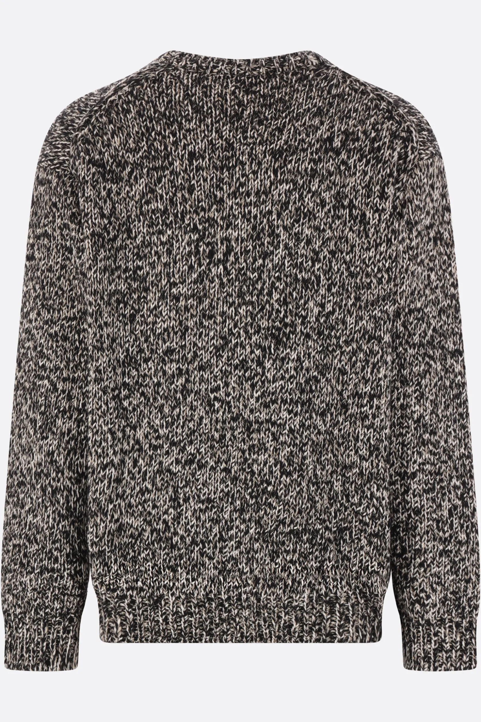 Topwear>YOHJI YAMAMOTO pullover in maglia di lino e seta Nero