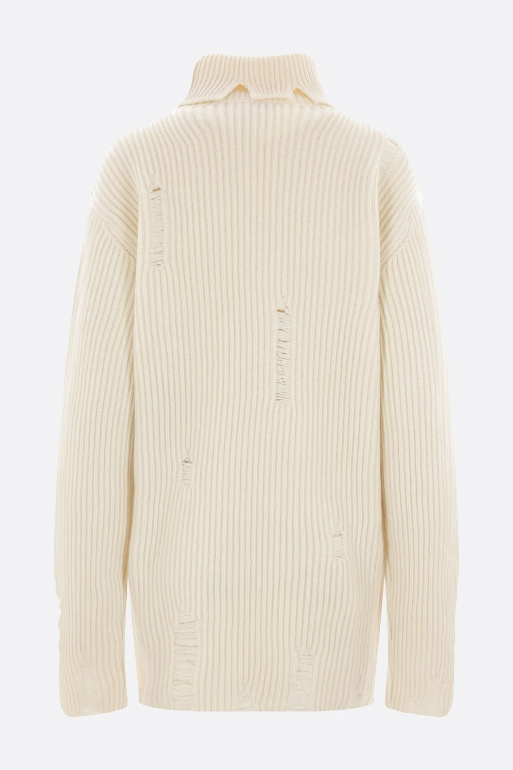 Topwear>ANN DEMEULEMEESTER pullover oversize Tone in lana a coste Bianco