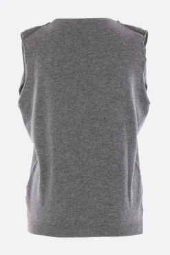 Topwear>HODAKOVA pullover smanicato Sleeve in lana Grigio