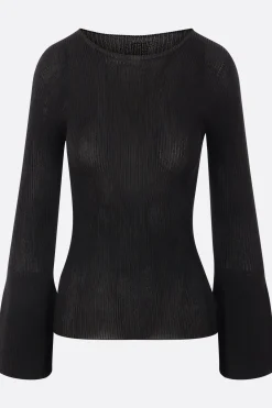 Topwear>CFCL pullover Soft Portrait in maglia a costine Nero