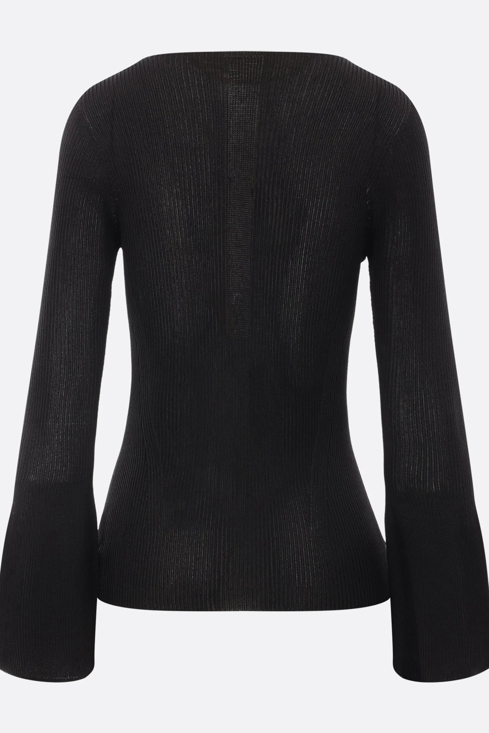 Topwear>CFCL pullover Soft Portrait in maglia a costine Nero