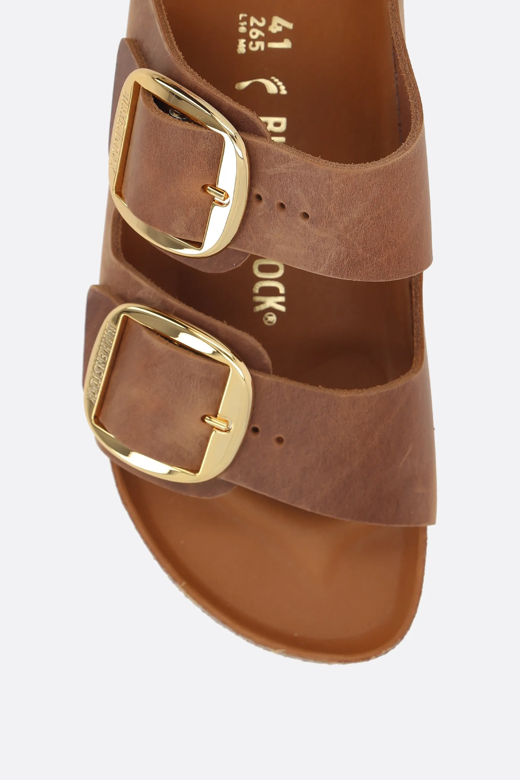Sandali>BIRKENSTOCK sandalo flat Arizona Big Buckle in pelle oliata (Narrow Fit) Marrone