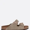 Sandali>BIRKENSTOCK sandalo flat Arizona BS in suede (Narrow Fit) Neutro