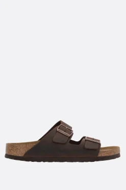 Sandali Flat>BIRKENSTOCK sandalo flat Arizona BS in pelle oliata (Narrow Fit) Marrone