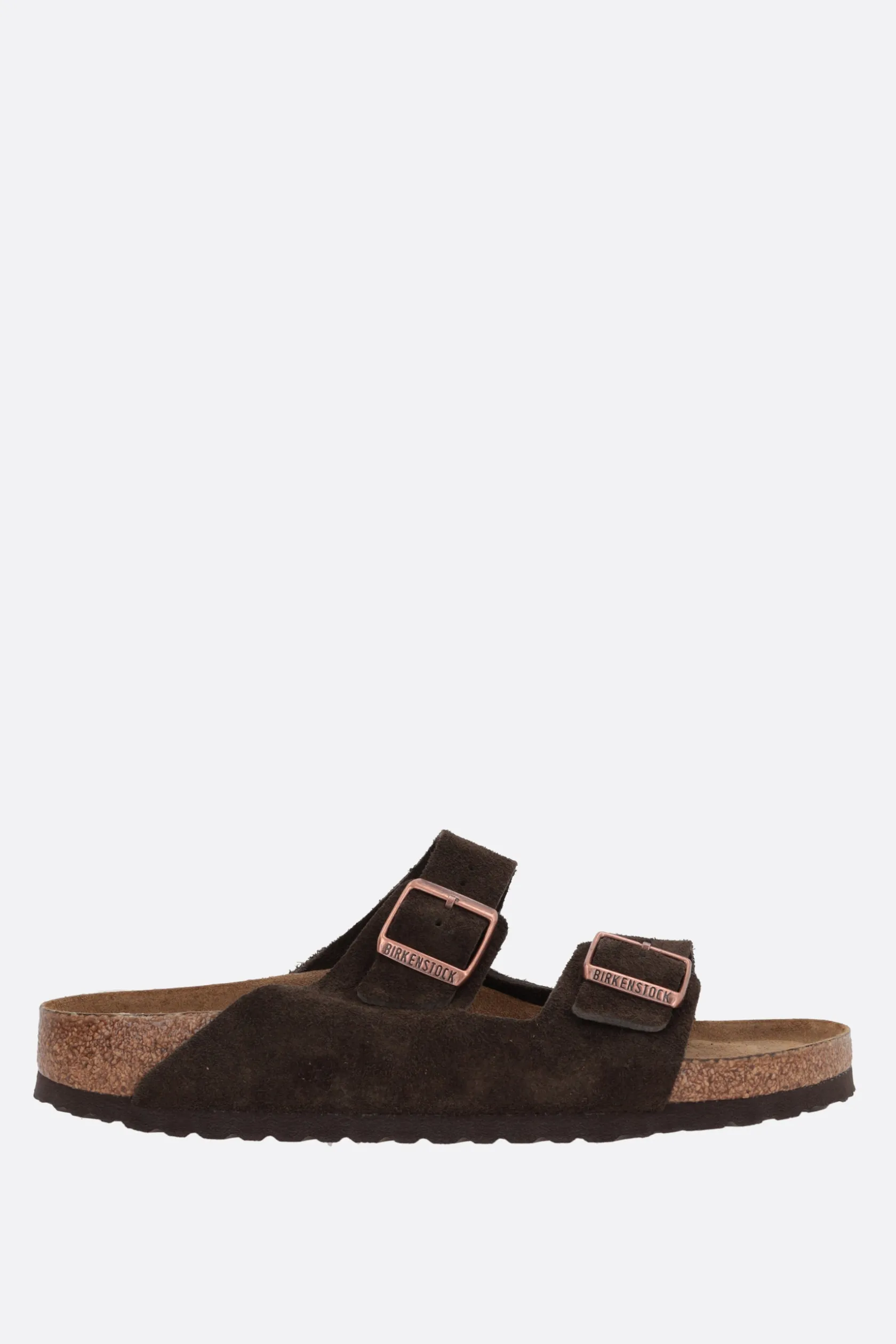 Sandali Flat>BIRKENSTOCK sandalo flat Arizona BS in suede (Narrow Fit) Marrone