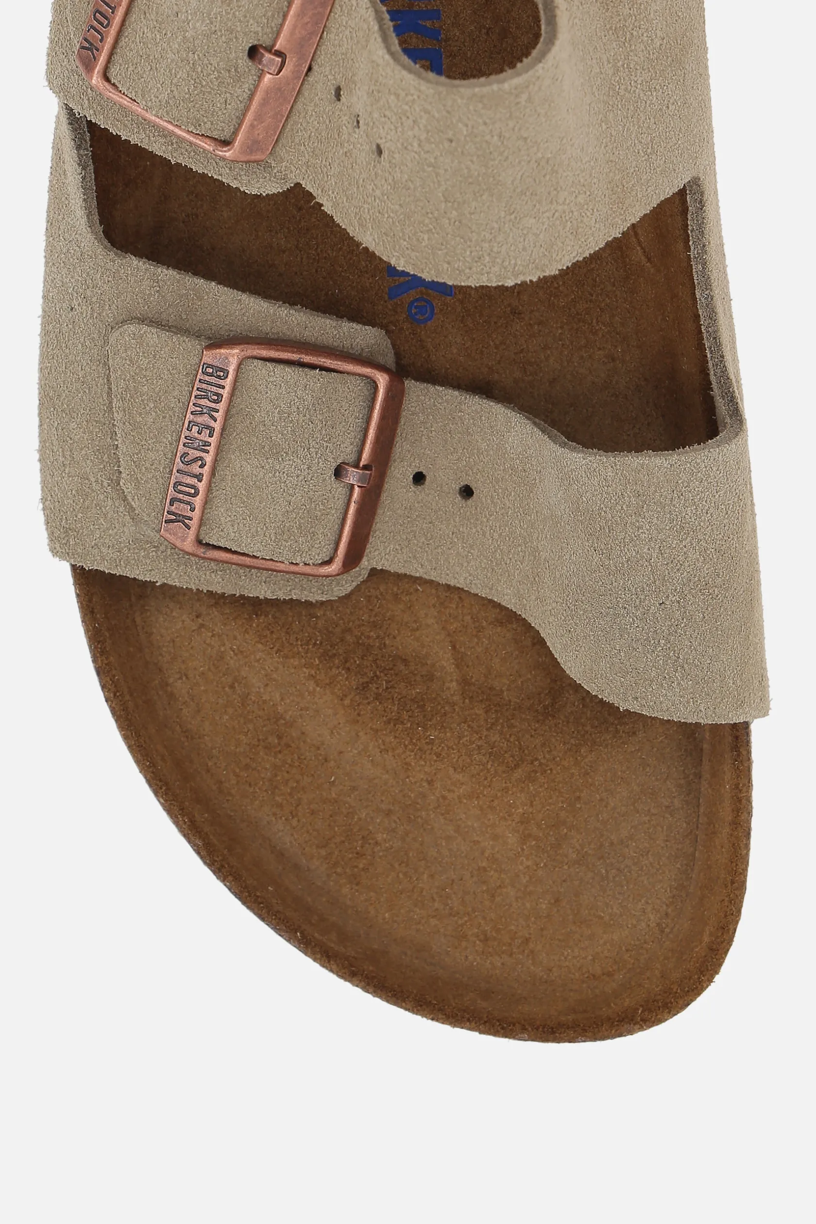 Sandali Flat>BIRKENSTOCK sandalo flat Arizona BS in suede (Narrow Fit) Neutro