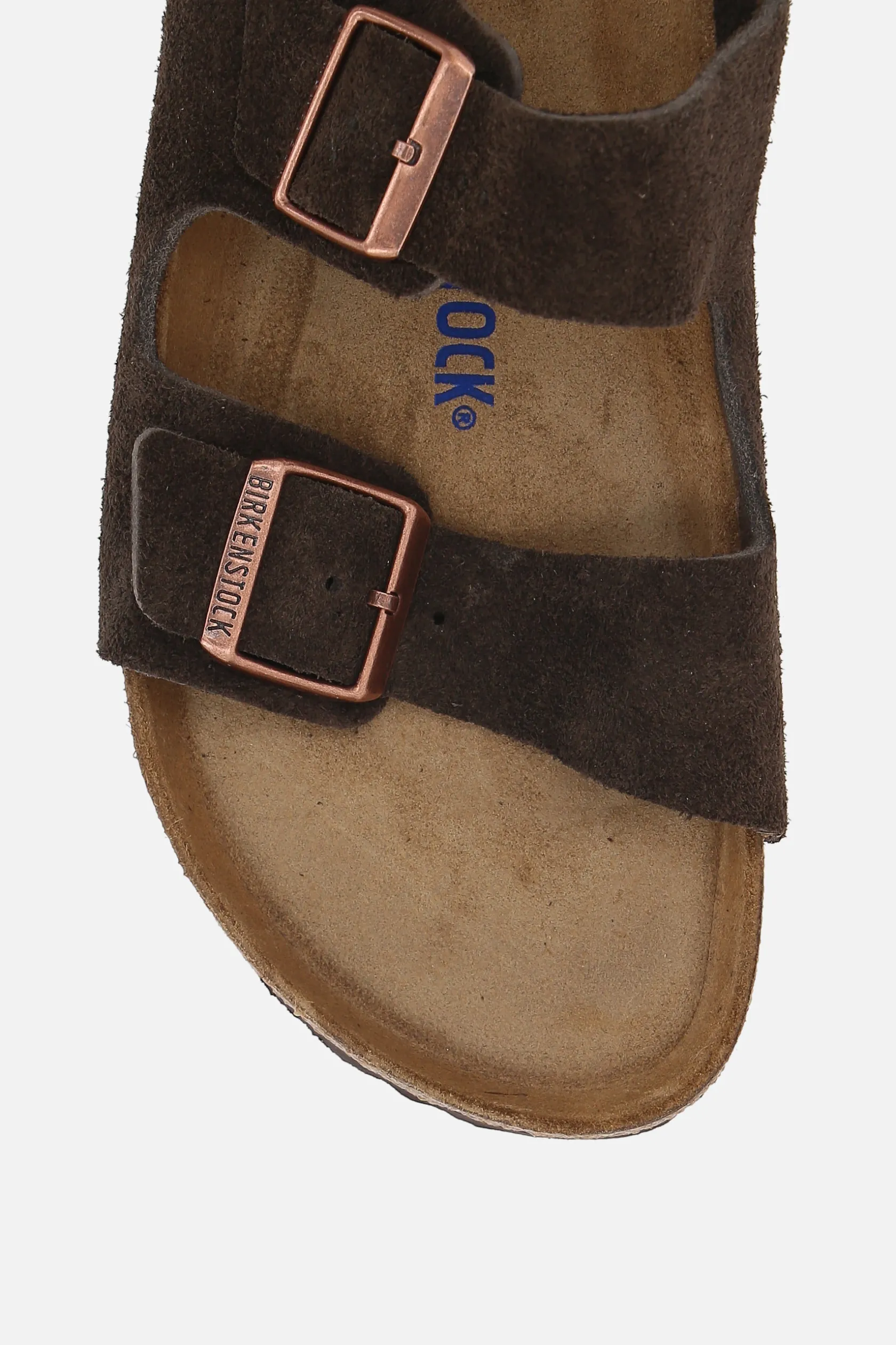 Sandali Flat>BIRKENSTOCK sandalo flat Arizona BS in suede (Narrow Fit) Marrone