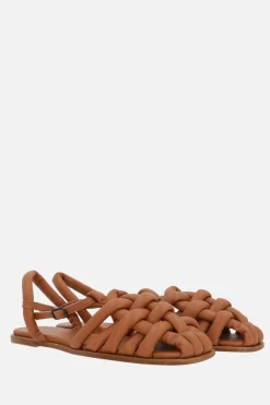 Sandali>HEREU sandalo flat Cabersa in nappa imbottita Marrone