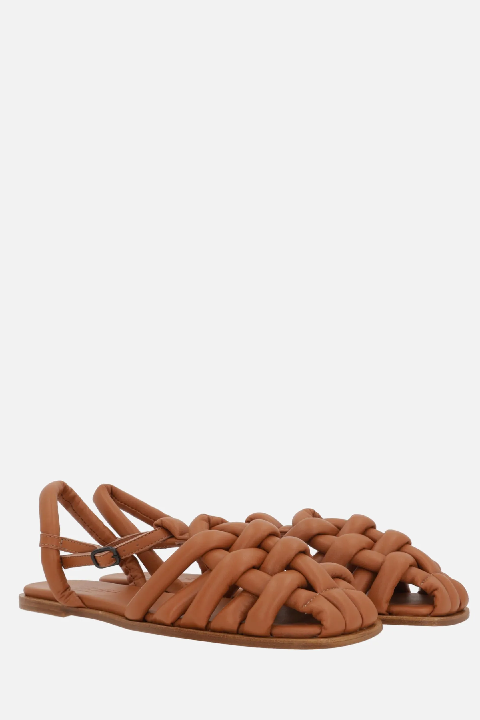 Sandali>HEREU sandalo flat Cabersa in nappa imbottita Marrone