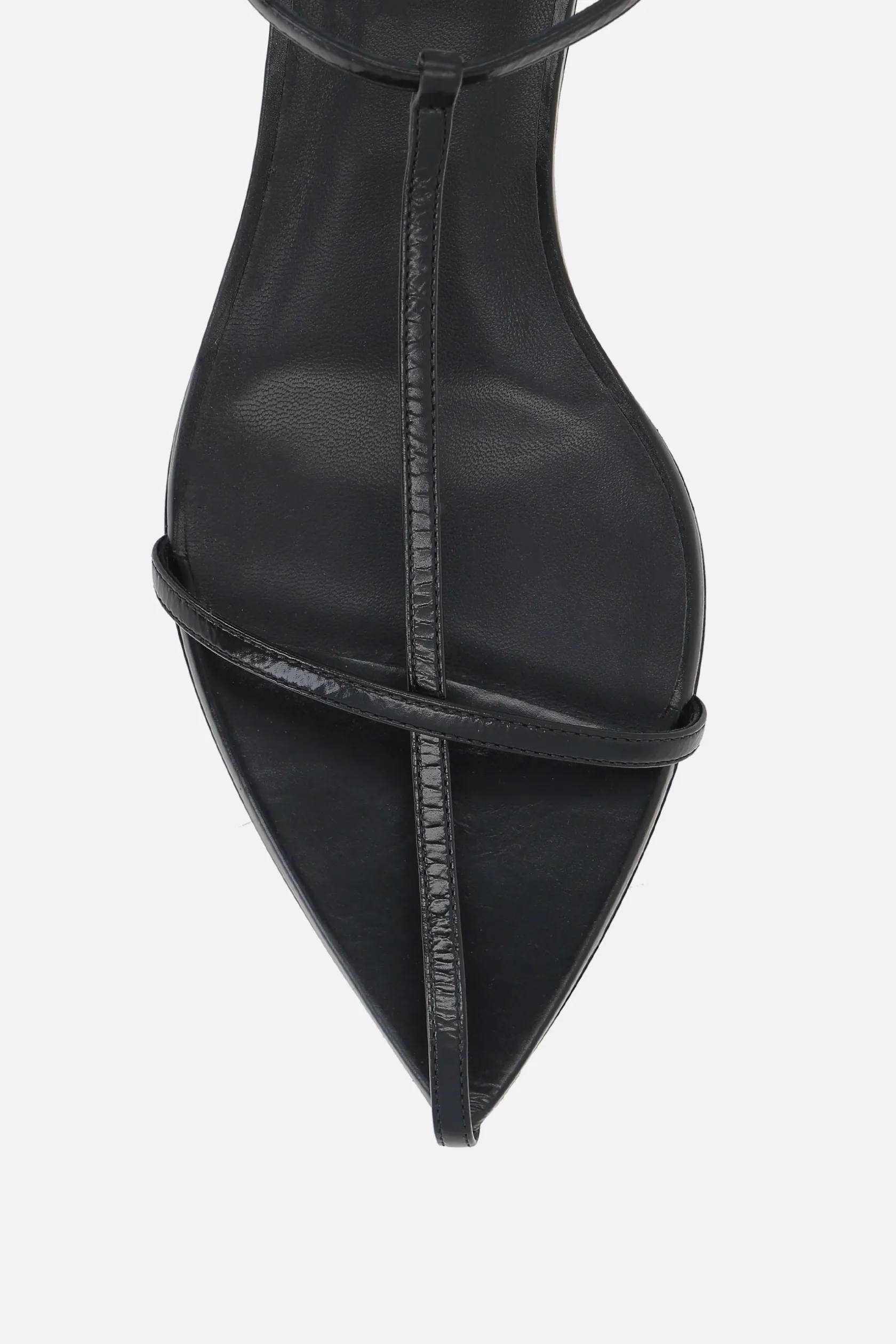 Sandali>JIL SANDER sandalo flat in pelle effetto Paper Nero