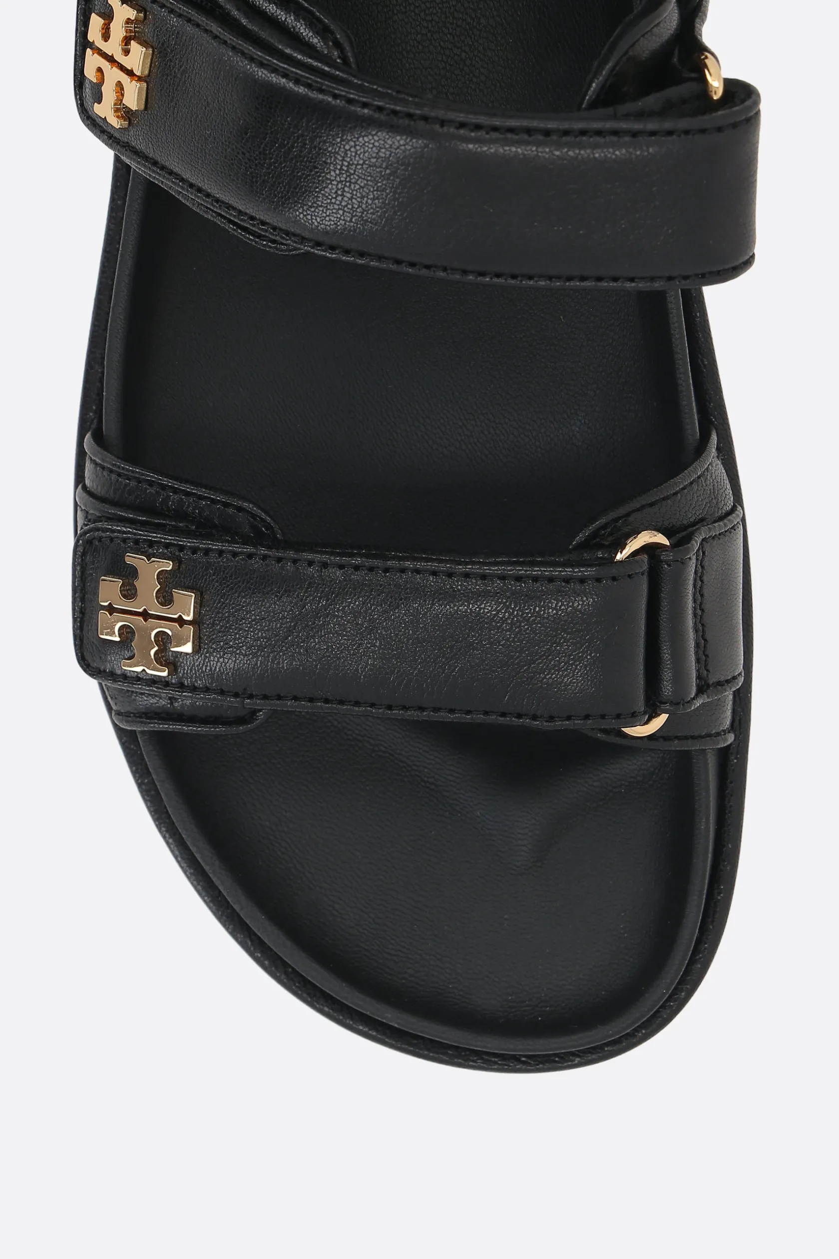Sandali>TORY BURCH sandalo flat Kira in pelle martellata Nero
