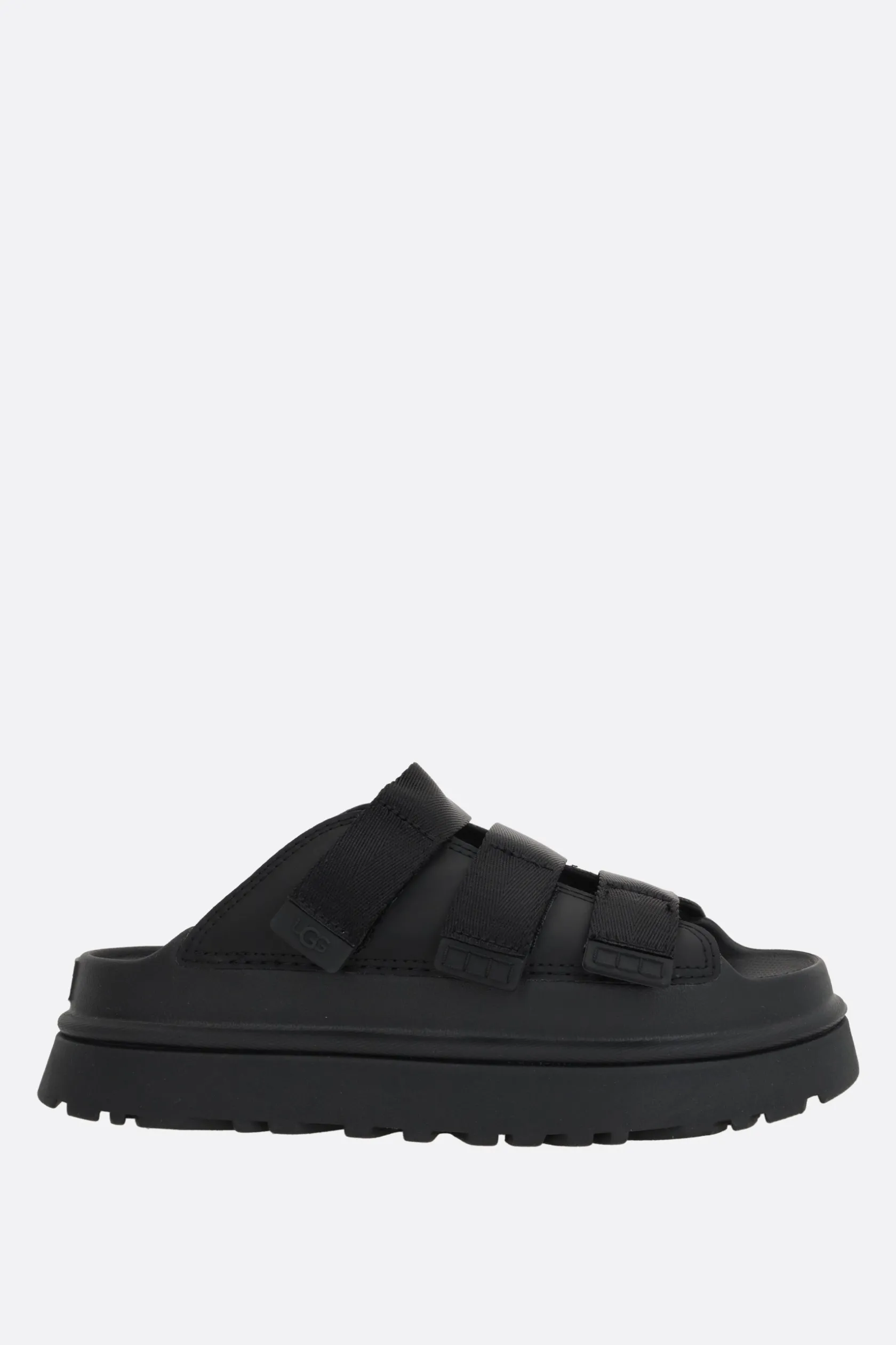 Sandali>UGG sandalo flatform GoldenGlow in pelle sintetica Nero