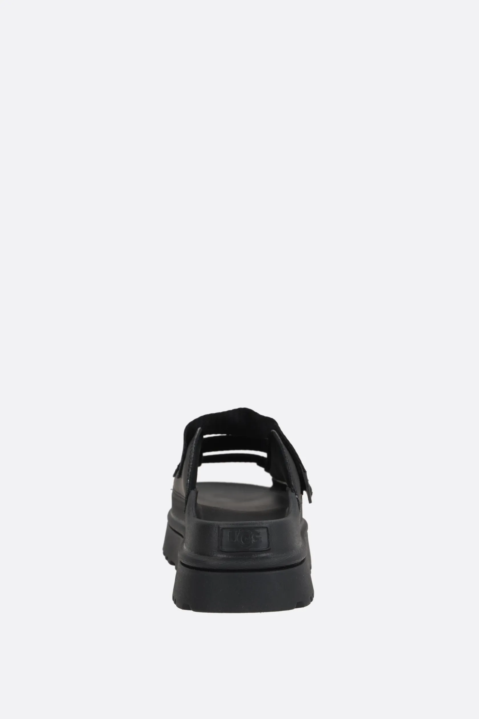 Sandali>UGG sandalo flatform GoldenGlow in pelle sintetica Nero