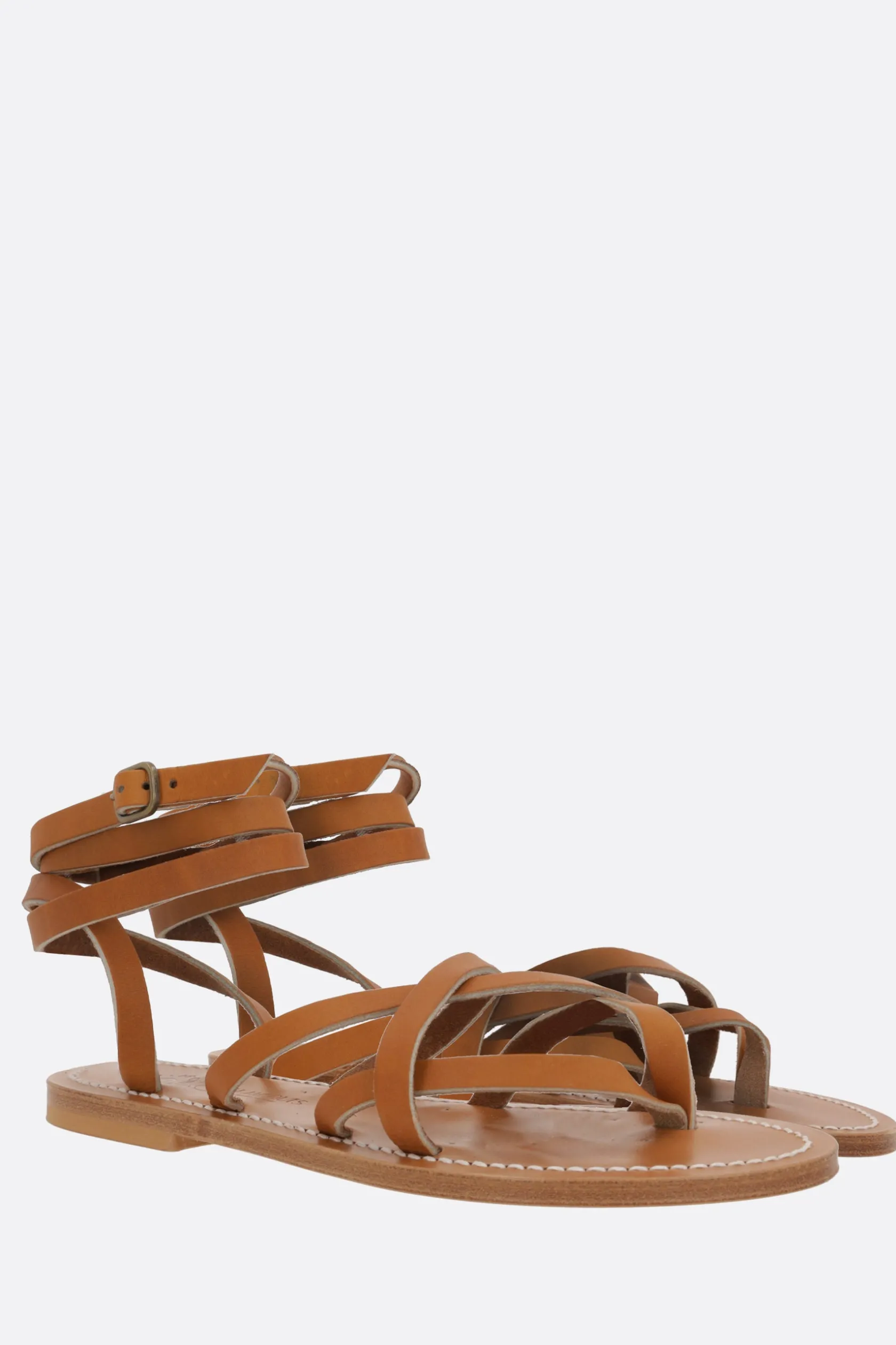Sandali>K.JACQUES X 10 CORSO COMO sandalo infradito Zenobie in pelle liscia Marrone