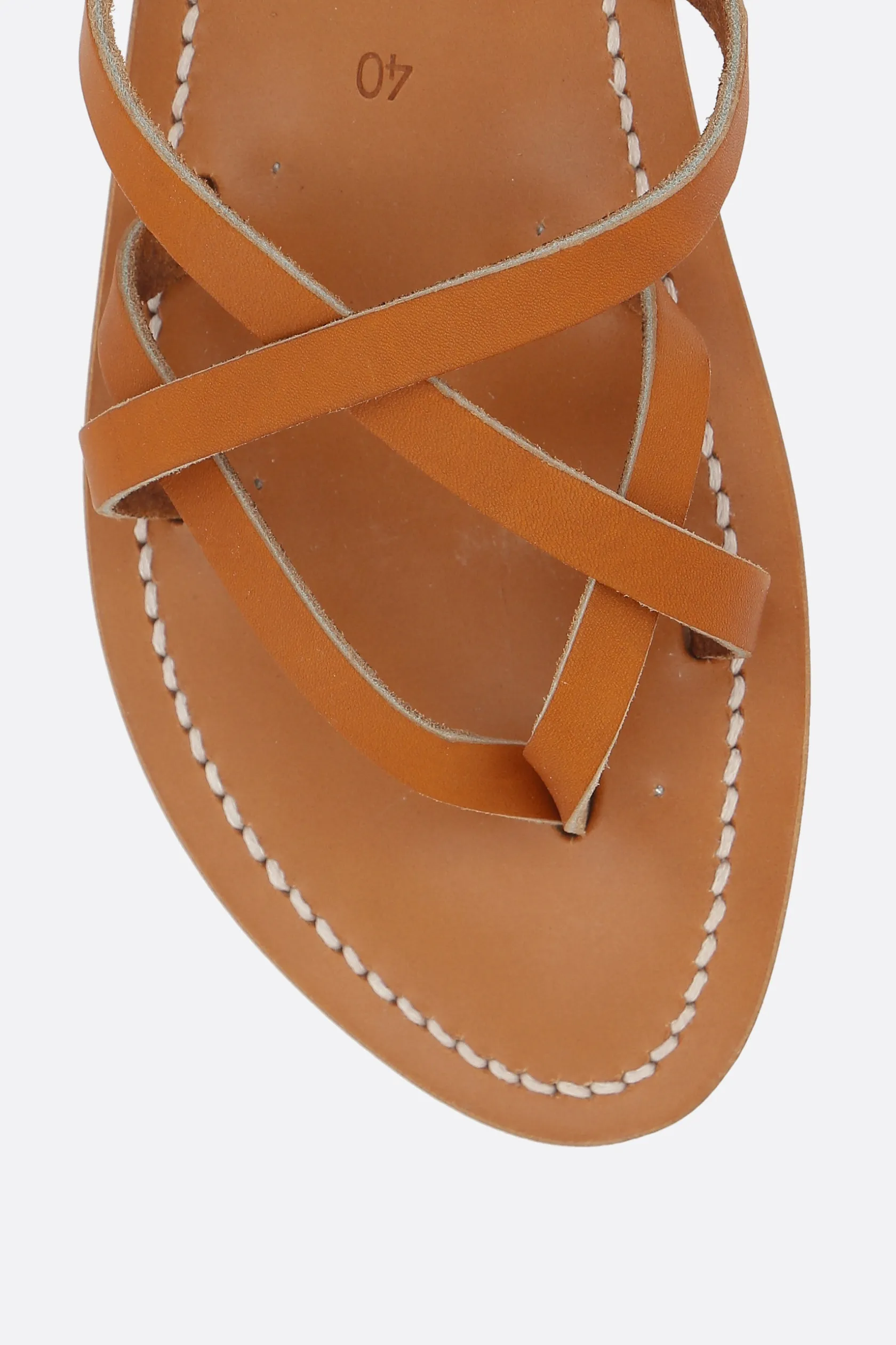Sandali>K.JACQUES X 10 CORSO COMO sandalo infradito Zenobie in pelle liscia Marrone