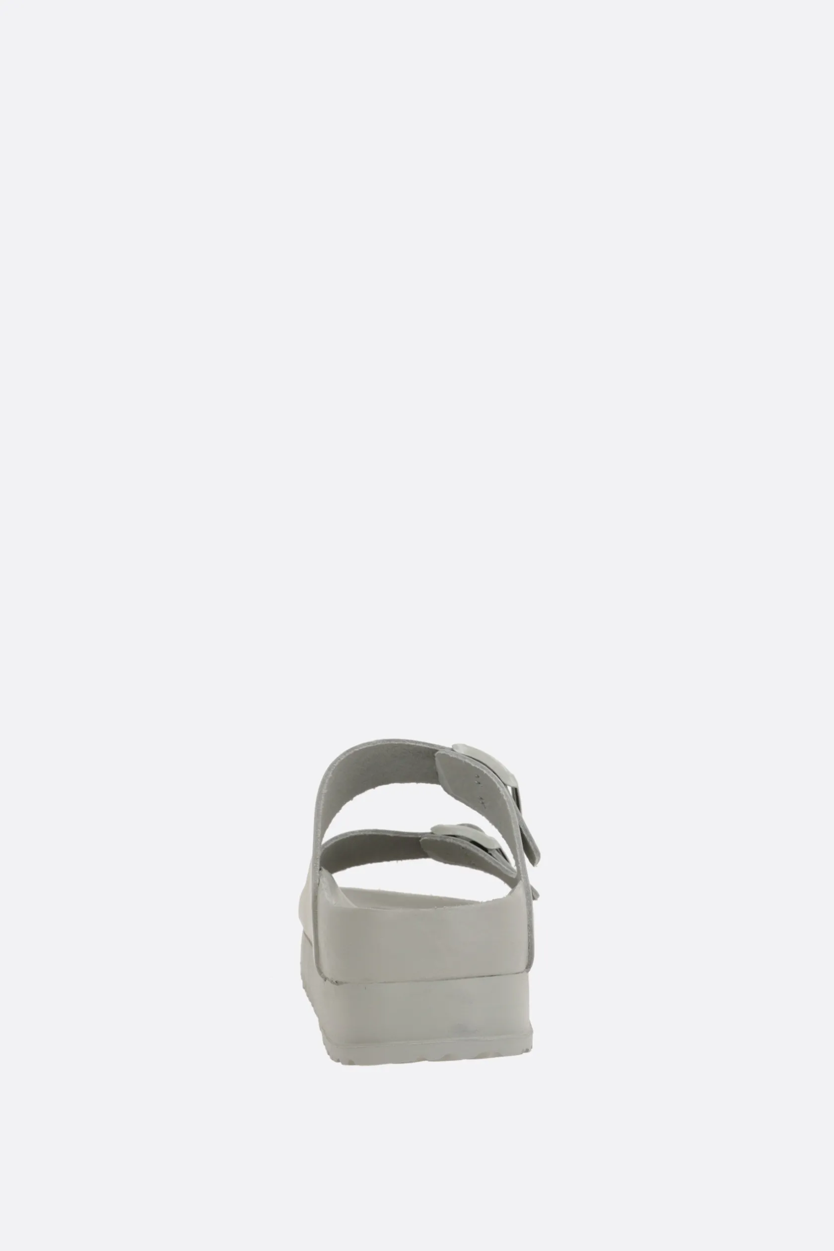 Sandali>BIRKENSTOCK sandalo platform Arizona PAP Flex in pelle liscia (Narrow Fit) Grigio